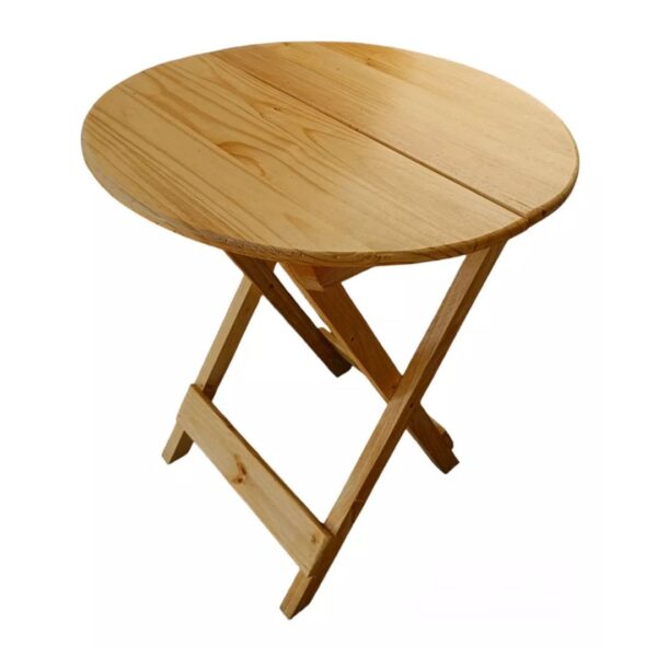 Mesa Plegable Redonda Natural: Comodidad y Funcionalidad en un Solo Diseño - Imagen 2