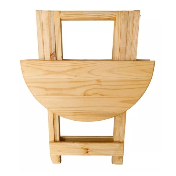 Mesa Plegable Redonda Natural: Comodidad y Funcionalidad en un Solo Diseño - Imagen 3