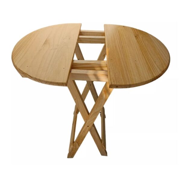 Mesa Plegable Redonda Natural: Comodidad y Funcionalidad en un Solo Diseño - Imagen 4