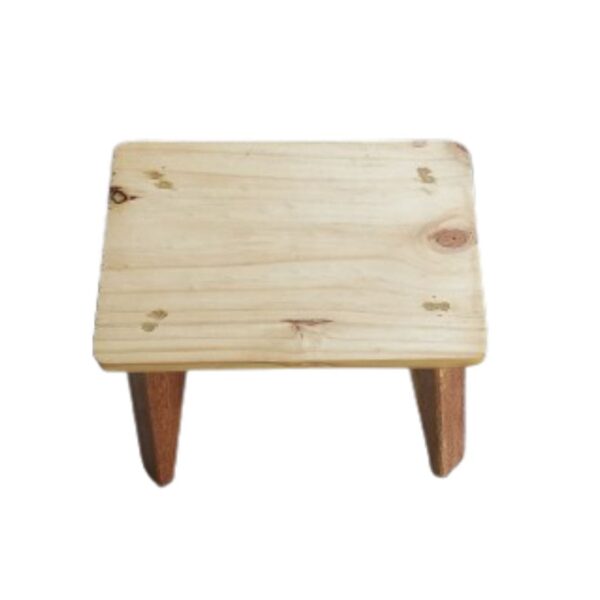 Banco Modelo de Apoyo en Color Natural de Madera de Pino y Huayruro: Diseño Auxiliar - Imagen 3