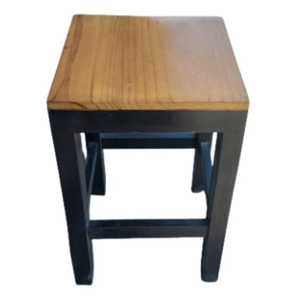 Banco Cuadrado Natural y Nogal Madera Capirona y Asiento Pino: Diseño Auxiliar - Imagen 2