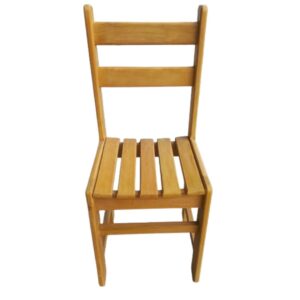 Silla Modelo Ranchera de Color Natural con Asiento de Parrilla separado y Madera Capirona: Diseño Auxiliar
