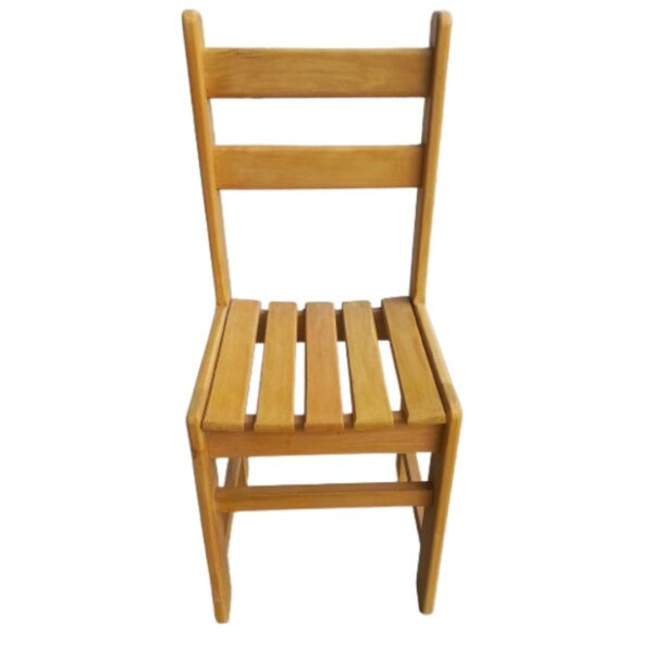 Silla Modelo Ranchera de Color Natural con Asiento de Parrilla separado y Madera Capirona: Diseño Auxiliar
