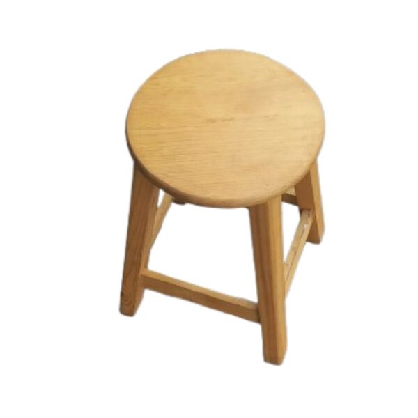 Banco Modelo Clásico Circular en Color Natural de Madera Pino: Diseño Auxiliar - Imagen 3