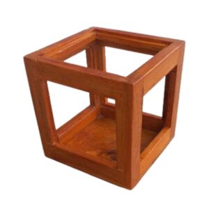 Cubos Modelo Decorativos de Color Natural y Madera Huayruro: Diseño Auxiliar