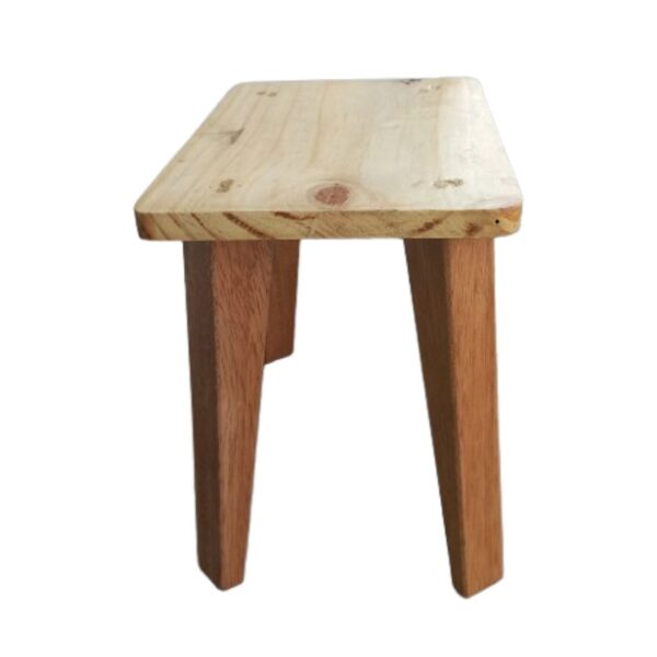 Banco Modelo de Apoyo en Color Natural de Madera de Pino y Huayruro: Diseño Auxiliar - Imagen 2