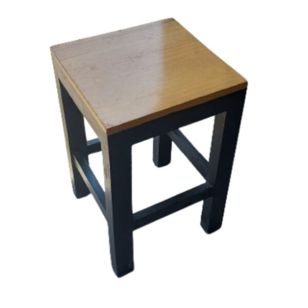 Banco Cuadrado Natural y Nogal Madera Capirona y Asiento Pino: Diseño Auxiliar