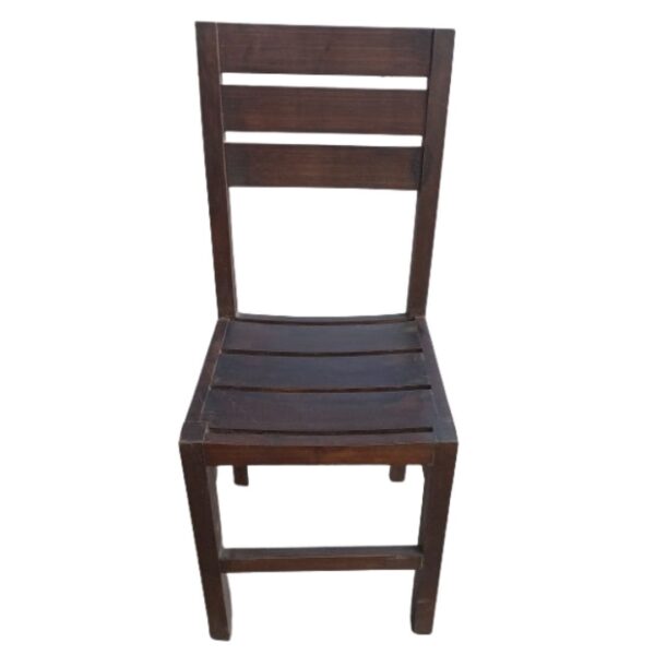Silla Modelo Playera Original de Madera Capirona con Color Rústico y Asiento Parrilla: Diseño Auxiliar - Imagen 2