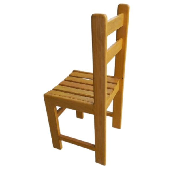 Silla Modelo Ranchera de Color Natural con Asiento de Parrilla separado y Madera Capirona: Diseño Auxiliar - Imagen 3