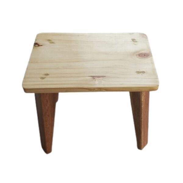 Banco Modelo de Apoyo en Color Natural de Madera de Pino y Huayruro: Diseño Auxiliar - Imagen 4