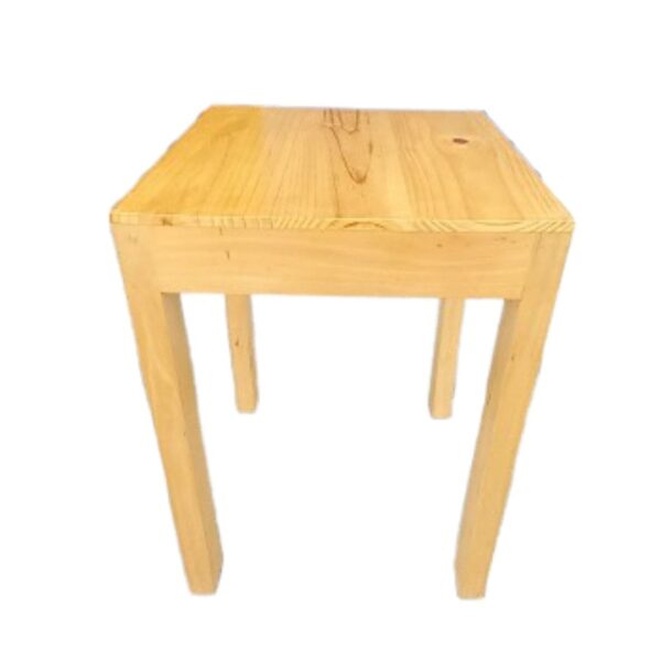 Mesa Modelo Sin Pestañas Cuadrada y Patas 3x2 de Color Natural de Madera Capirona y Pino: Comodidad en un Solo Diseño - Imagen 3