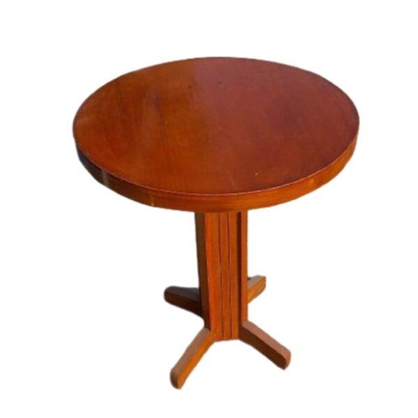 Mesa Modelo Pata de Gallo Circular de Color Caramelo de Madera Capirona y Pino: Comodidad en un Solo Diseño - Imagen 3
