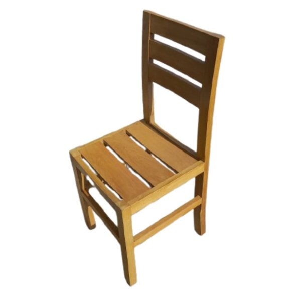 Silla Modelo Playera Original de Madera Capirona con Color Natural y Asiento Parrilla: Diseño Auxiliar - Imagen 4