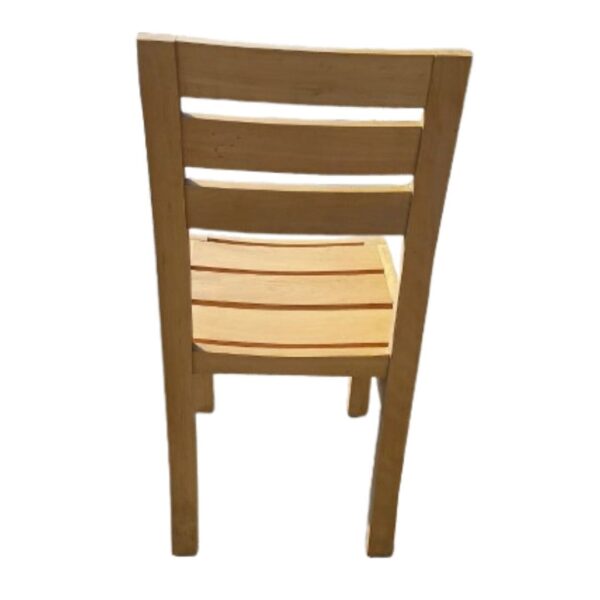 Silla Modelo Playera Original de Madera Capirona con Color Natural y Asiento Parrilla: Diseño Auxiliar - Imagen 2
